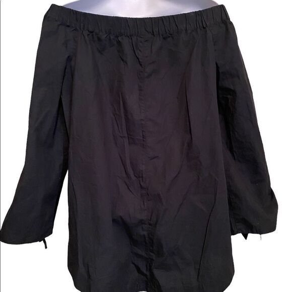 Free People Show Me Some Shoulder Black Top Witchy Romantic Goth Size Small - Picture 8 of 10